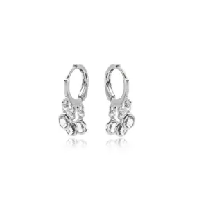 BRINCO ARGOLA PEDRA CRISTAL