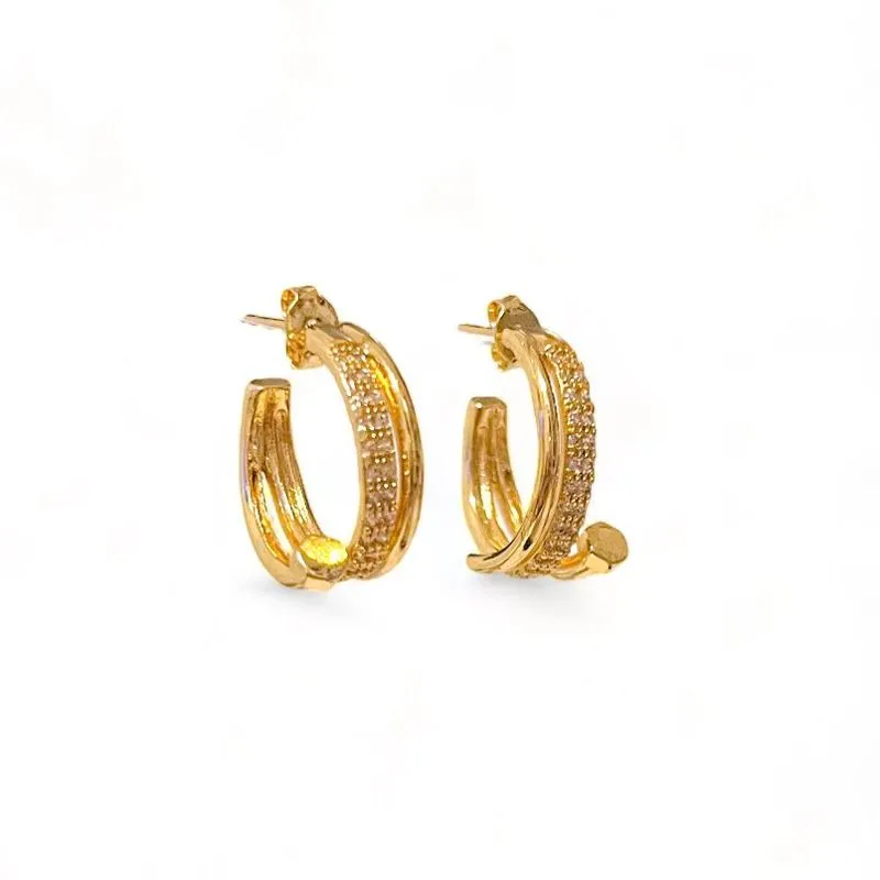 BRINCO ARGOLA PREGO ZIRCONIA CRISTAL