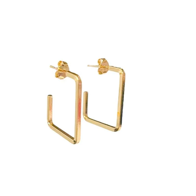BRINCO ARGOLA QUADRADA LISA