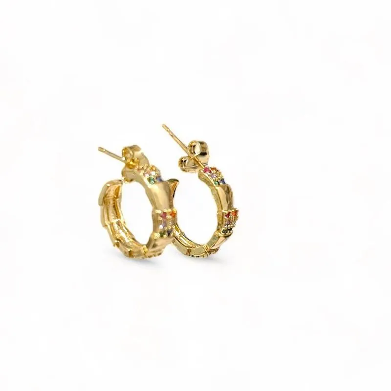 BRINCO ARGOLA ZIRCONIA COLOR