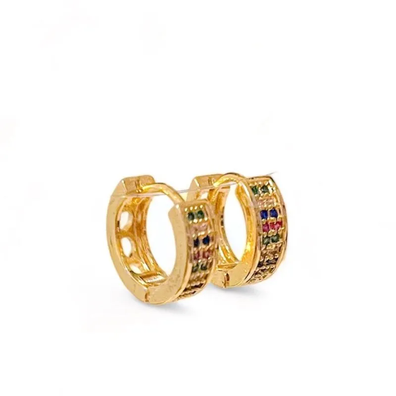 BRINCO ARGOLA ZIRCONIA COLOR