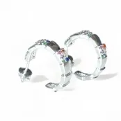 BRINCO ARGOLA ZIRCONIA COLOR