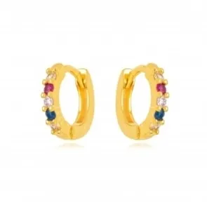 BRINCO ARGOLA ZIRCONIA COLOR