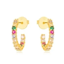BRINCO ARGOLA ZIRCONIA COLOR