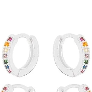 BRINCO ARGOLA ZIRCONIA COLOR M