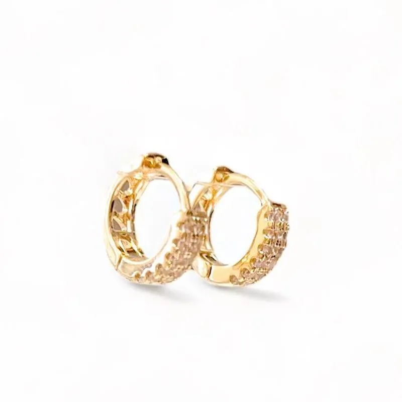 BRINCO ARGOLA ZIRCONIA CRISTAL