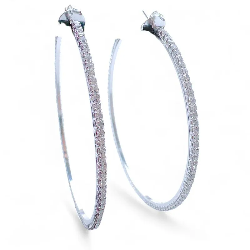 BRINCO ARGOLA ZIRCONIA CRISTAL