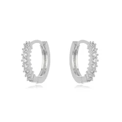 BRINCO ARGOLA ZIRCONIA CRISTAL
