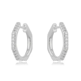 BRINCO ARGOLA ZIRCONIA CRISTAL