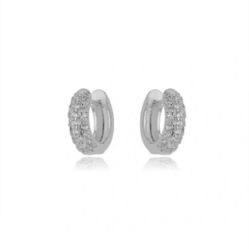 BRINCO ARGOLA ZIRCONIA CRISTAL