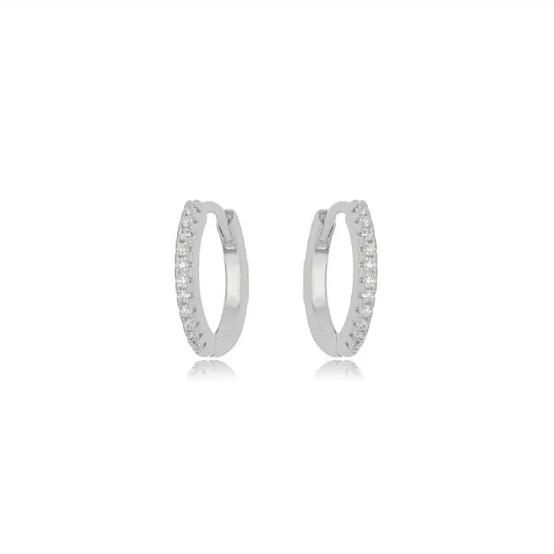 BRINCO ARGOLA ZIRCONIA CRISTAL