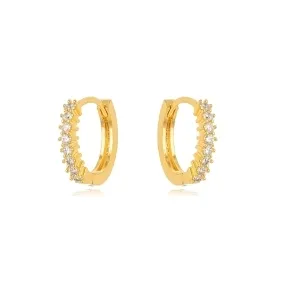 BRINCO ARGOLA ZIRCONIA CRISTAL