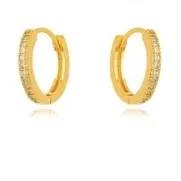 BRINCO ARGOLA ZIRCONIA CRISTAL G