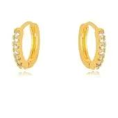 BRINCO ARGOLA ZIRCONIA CRISTAL M