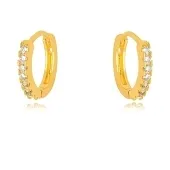 BRINCO ARGOLA ZIRCONIA CRISTAL P