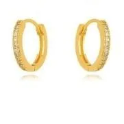 BRINCO ARGOLA ZIRCONIA CRISTAL P