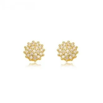 BRINCO BOLINHA ZIRCONIA CRISTAL