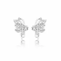 BRINCO BORBOLETA ZIRCONIA