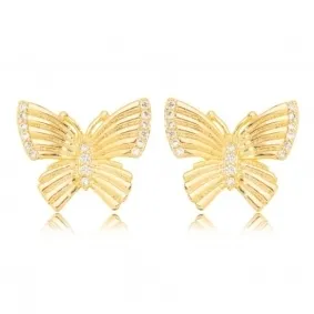 BRINCO BORBOLETA ZIRCONIA