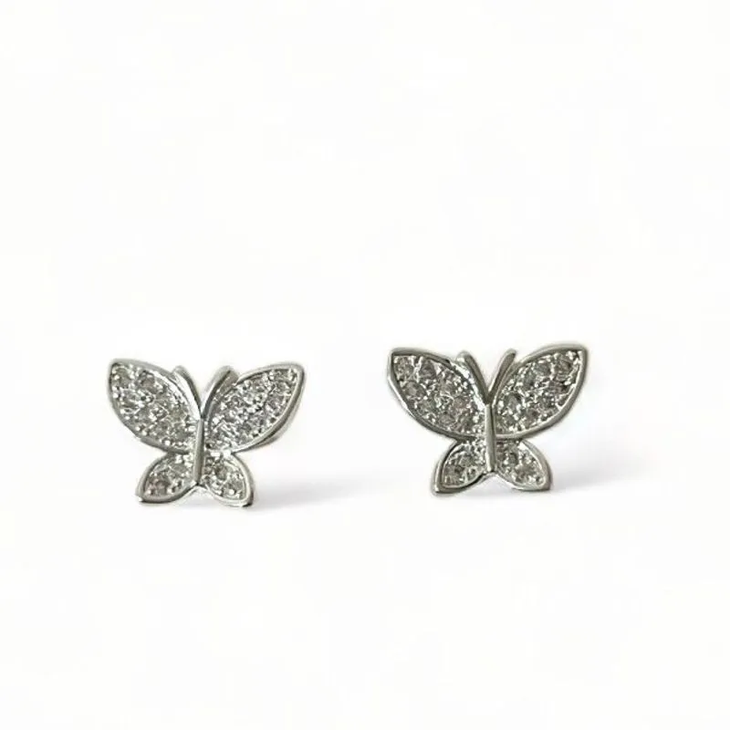 BRINCO BORBOLETA ZIRCONIA CRISTAL