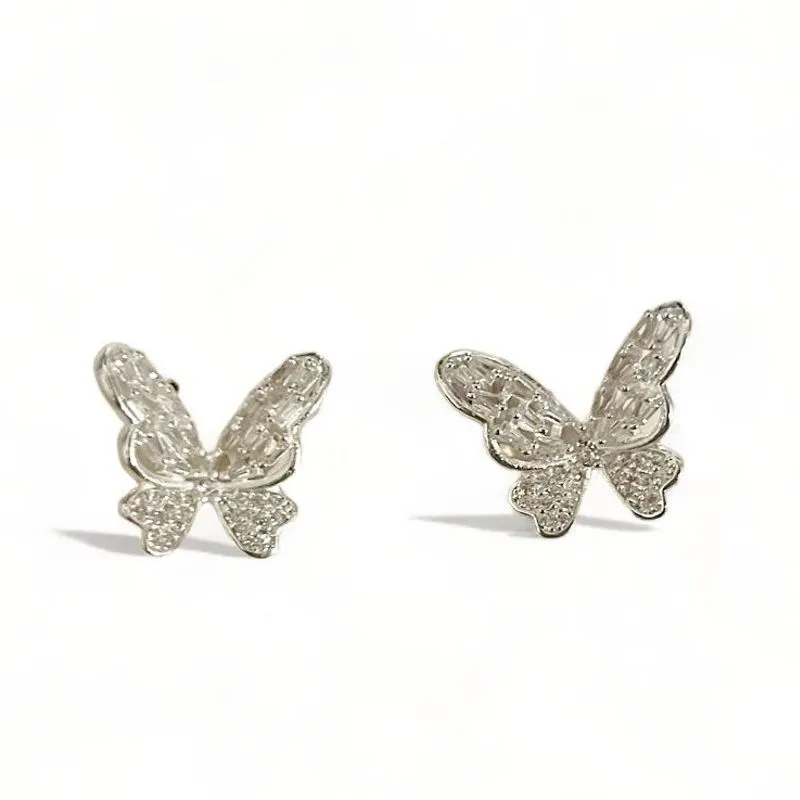BRINCO BORBOLETA ZIRCONIA CRISTAL