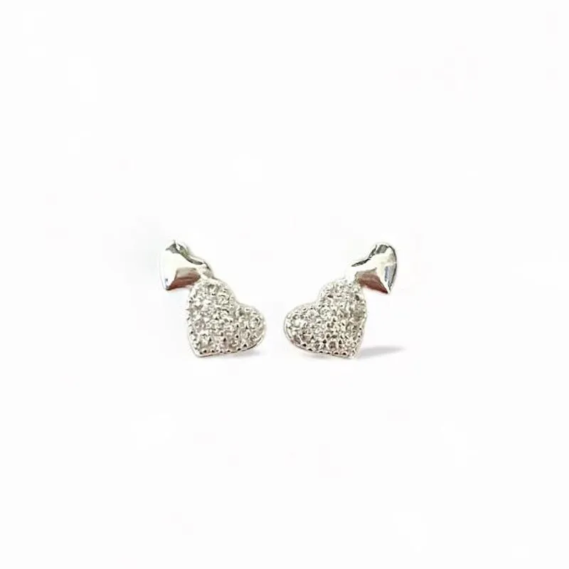 BRINCO CORAÇÃO DUPLO ZIRCONIA CRISTAL