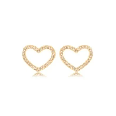 BRINCO CORACAO ZIRCONIA CRISTAL