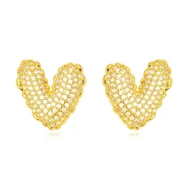 BRINCO CORACAO ZIRCONIA CRISTAL