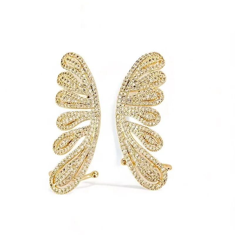 BRINCO EAR CUFF ASA ZIRCONIA CRISTAL