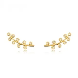 BRINCO EAR CUFF BOLINHA CRISTAL