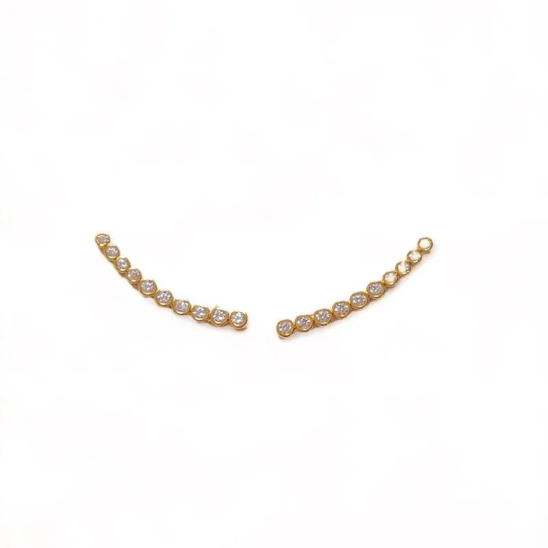 BRINCO EAR CUFF BOLINHA ZIRCONIA