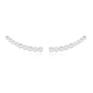 BRINCO EAR CUFF BOLINHA ZIRCONIA CRISTAL