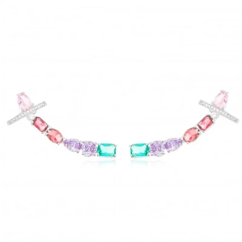 BRINCO EAR CUFF CRISTAIS COLOR
