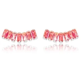 BRINCO EAR CUFF CRISTAIS ROSA