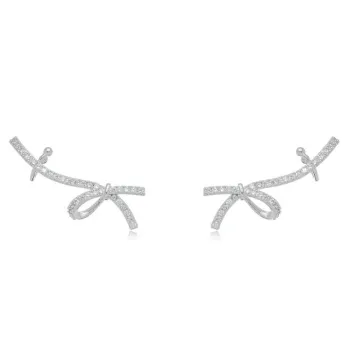 BRINCO EAR CUFF LACO ZIRCONIA CRISTAL