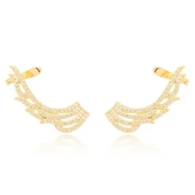 BRINCO EAR CUFF ZIRCONIA CRISTAL