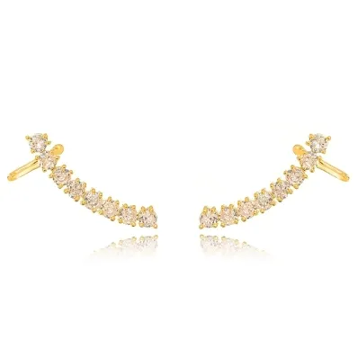 BRINCO EAR CUFF ZIRCONIA CRISTAL