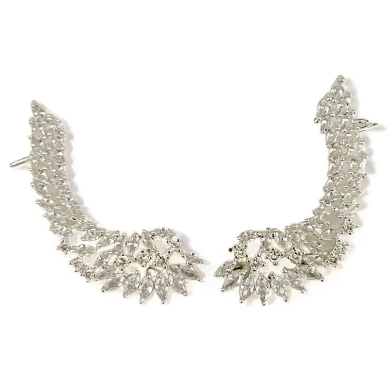 BRINCO EAR CUFF ZIRCONIA NAVETE CRISTAL