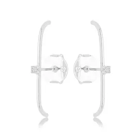 BRINCO EAR HOOK FILEIRA ZIRCONIA CRISTAL