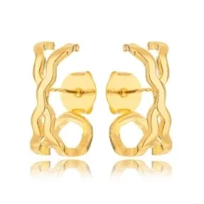 BRINCO EAR HOOK X ONDULADO LISO