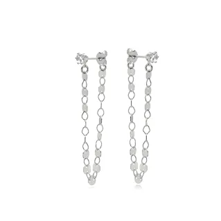 BRINCO EAR JACKET CHAPAS ZIRCONIA CRISTAL