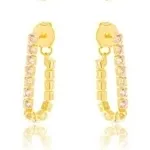 BRINCO EAR JACKET RIVIERA ROSA QUARTZO G