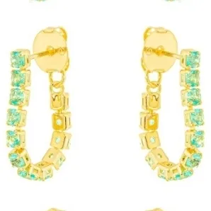 BRINCO EAR JACKET ZIRCONIA ACQUA M