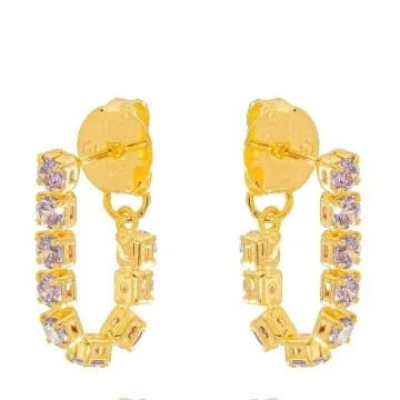 BRINCO EAR JACKET ZIRCONIA AMETISTA P
