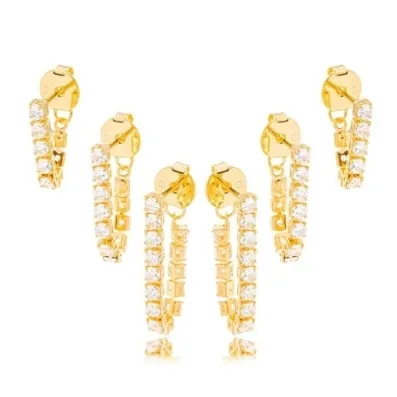 BRINCO EAR JACKET ZIRCONIA CRISTAL G