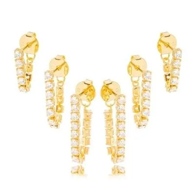 BRINCO EAR JACKET ZIRCONIA CRISTAL M