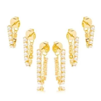 BRINCO EAR JACKET ZIRCONIA CRISTAL P