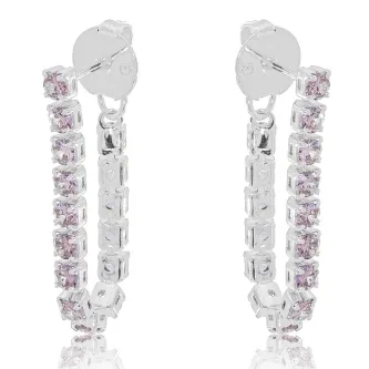 BRINCO EAR JACKET ZIRCONIA LILAS G