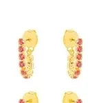 BRINCO EAR JACKET ZIRCONIA ROSA P