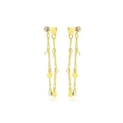 BRINCO EAR LINE CHAPA CRISTAL ZIRCONIA CRISTAL